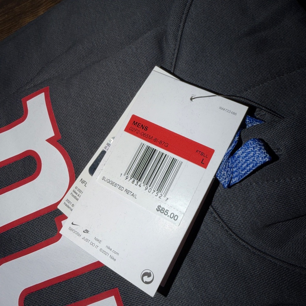 Men's Nike Anthracite New York Giants 2024 Sideline Club Pullover Hoodie - Picture 9 of 11